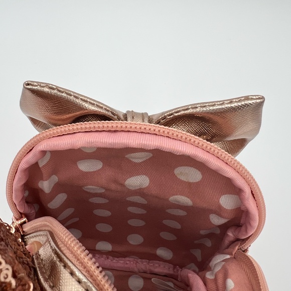 Minnie Mouse Sequin Backpack Wristlet by Loungefly - Briar Rose Gold - Picture 8 of 10